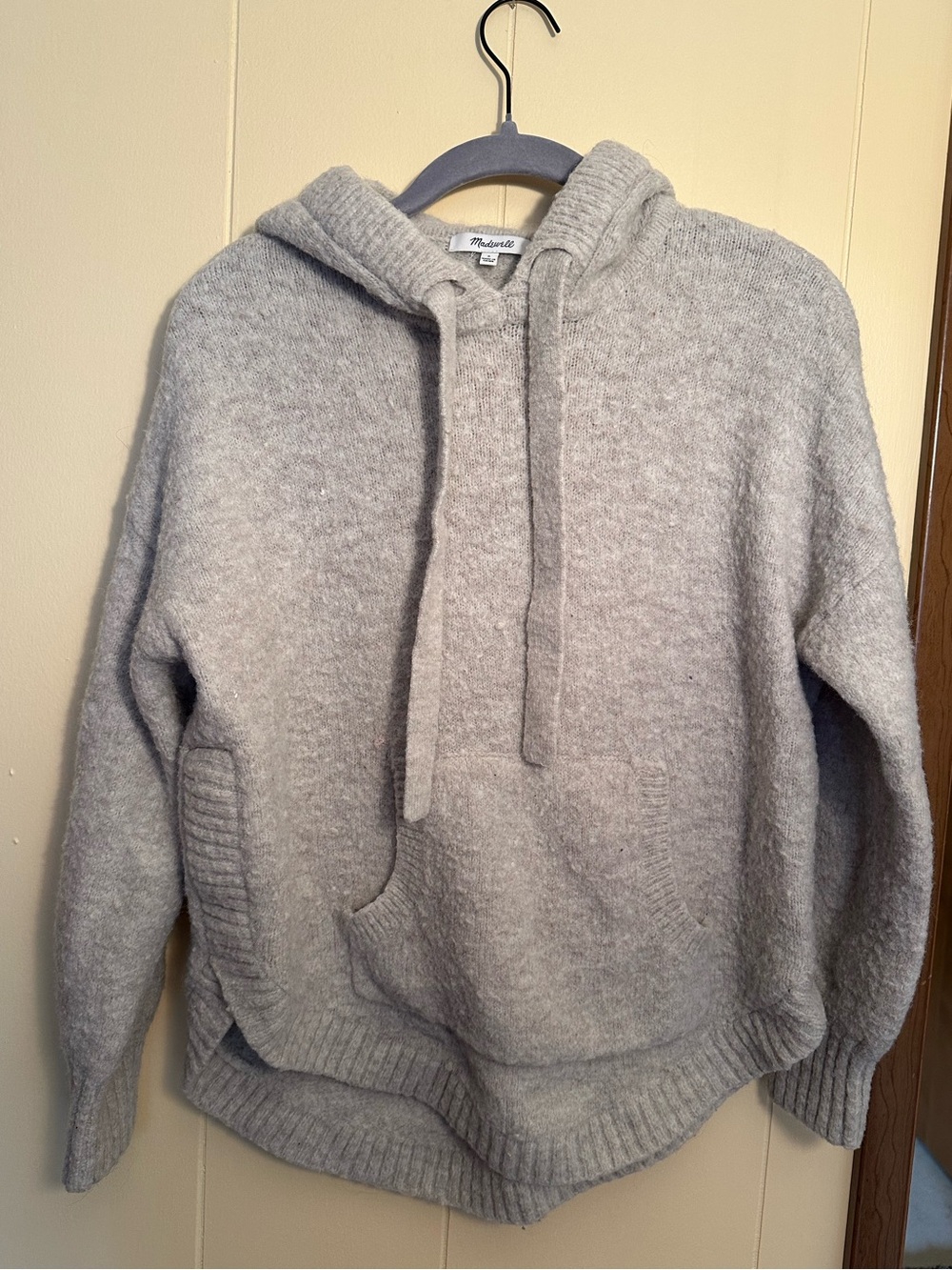 Madewell Wilmington Hoodie Sweater Alpaca Wool Blend in Oatmeal